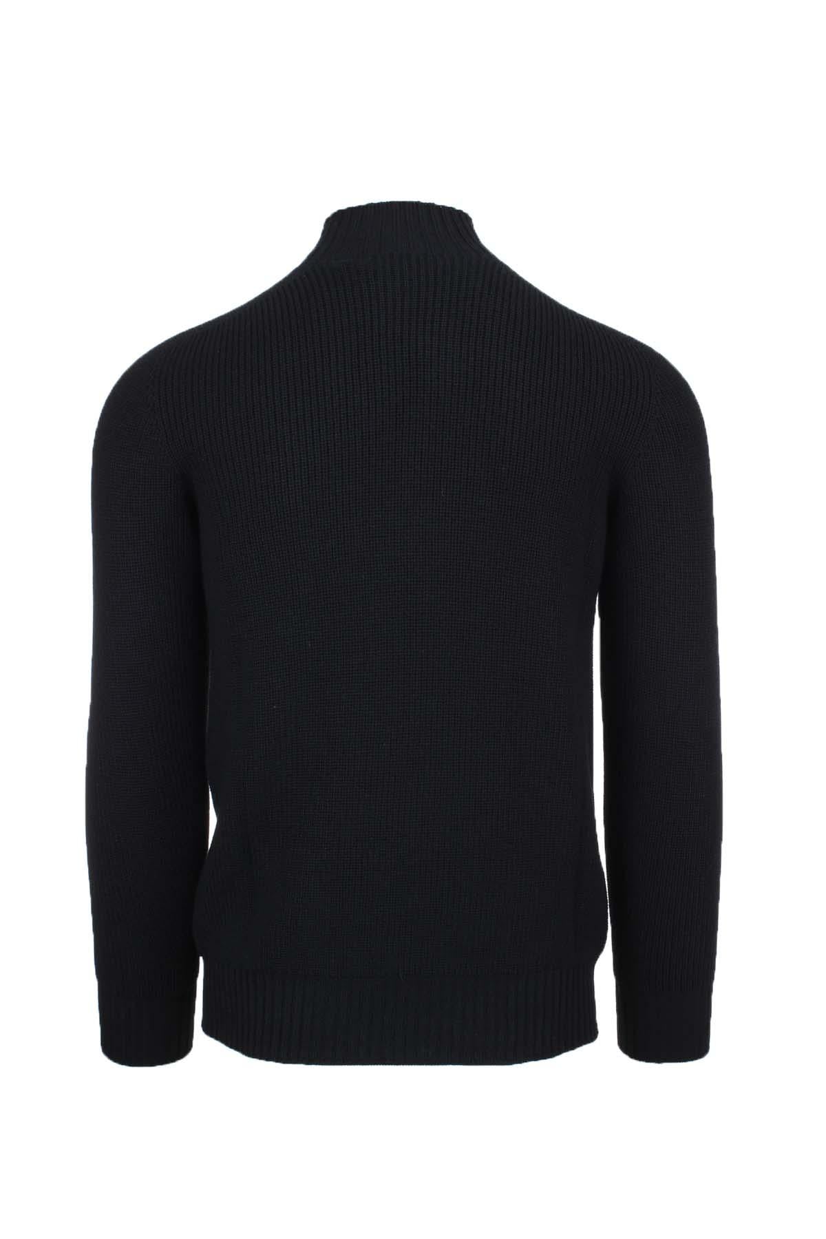 Maglia lupo in lana a coste inglese 