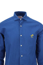 Camicia a righe in cotone seersucker 
