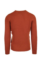 Pullover in lana girocollo microtrecce 