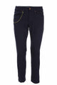Pantalone 5 tasche in cotone con toppa