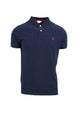 Polo mezza manica tinta unita con logo