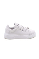 Sneaker in pelle liscia all white con logo 