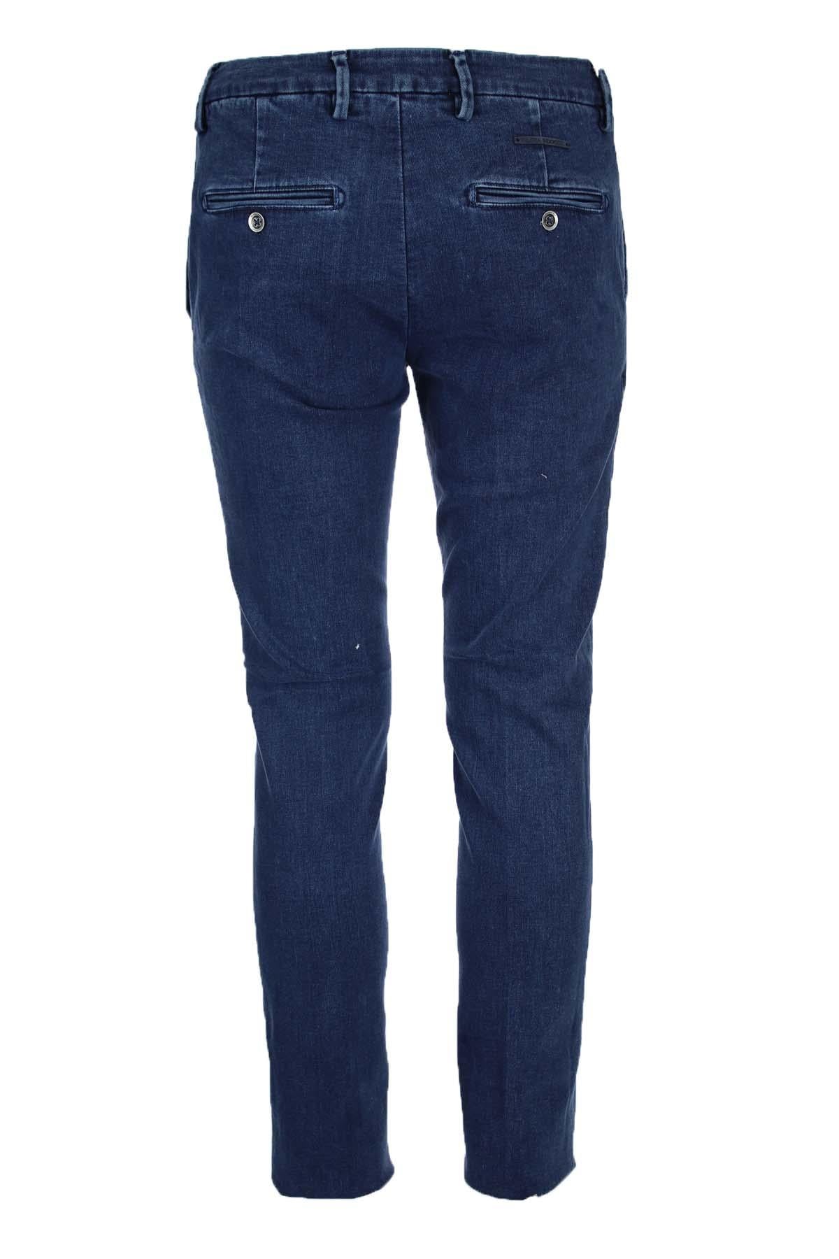 Pantalone chino tasche america in denim 