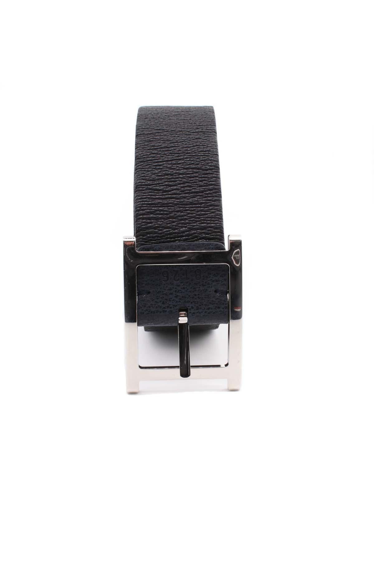 Cintura in pelle elasticizzata double face 