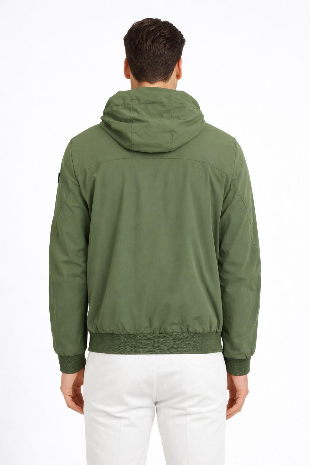 Giubbino Uomo Nylon Stretch Cappuccio 