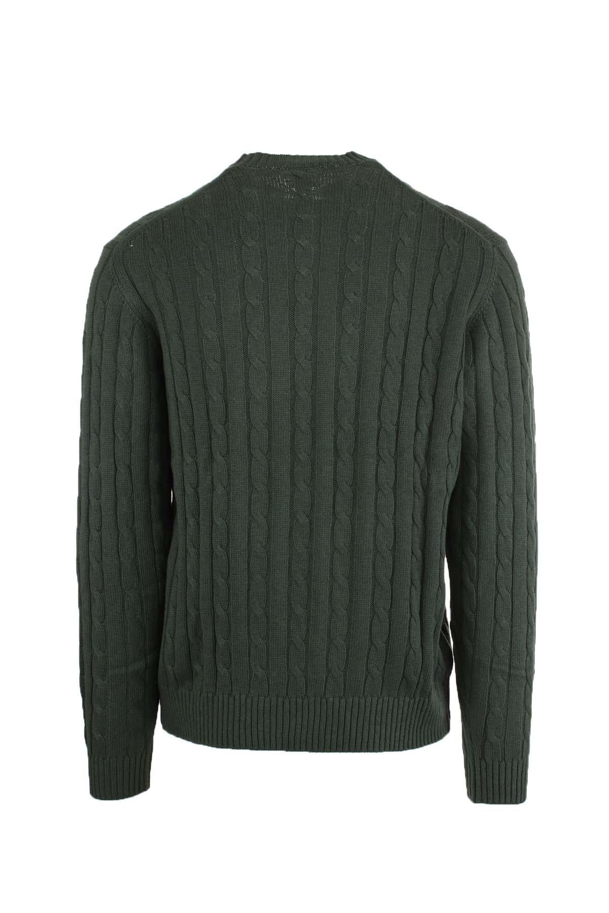 Pullover girocollo trecce 