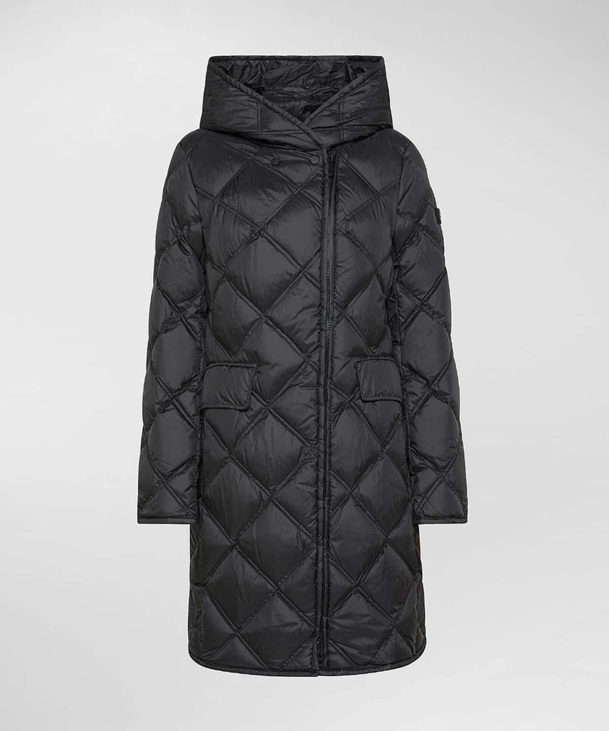 Piumino lungo donna con trapunta a rombi Peuterey Proxie 