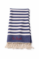 Telo Mare in Cotone a Righe con Frange 