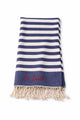 Telo Mare in Cotone a Righe con Frange