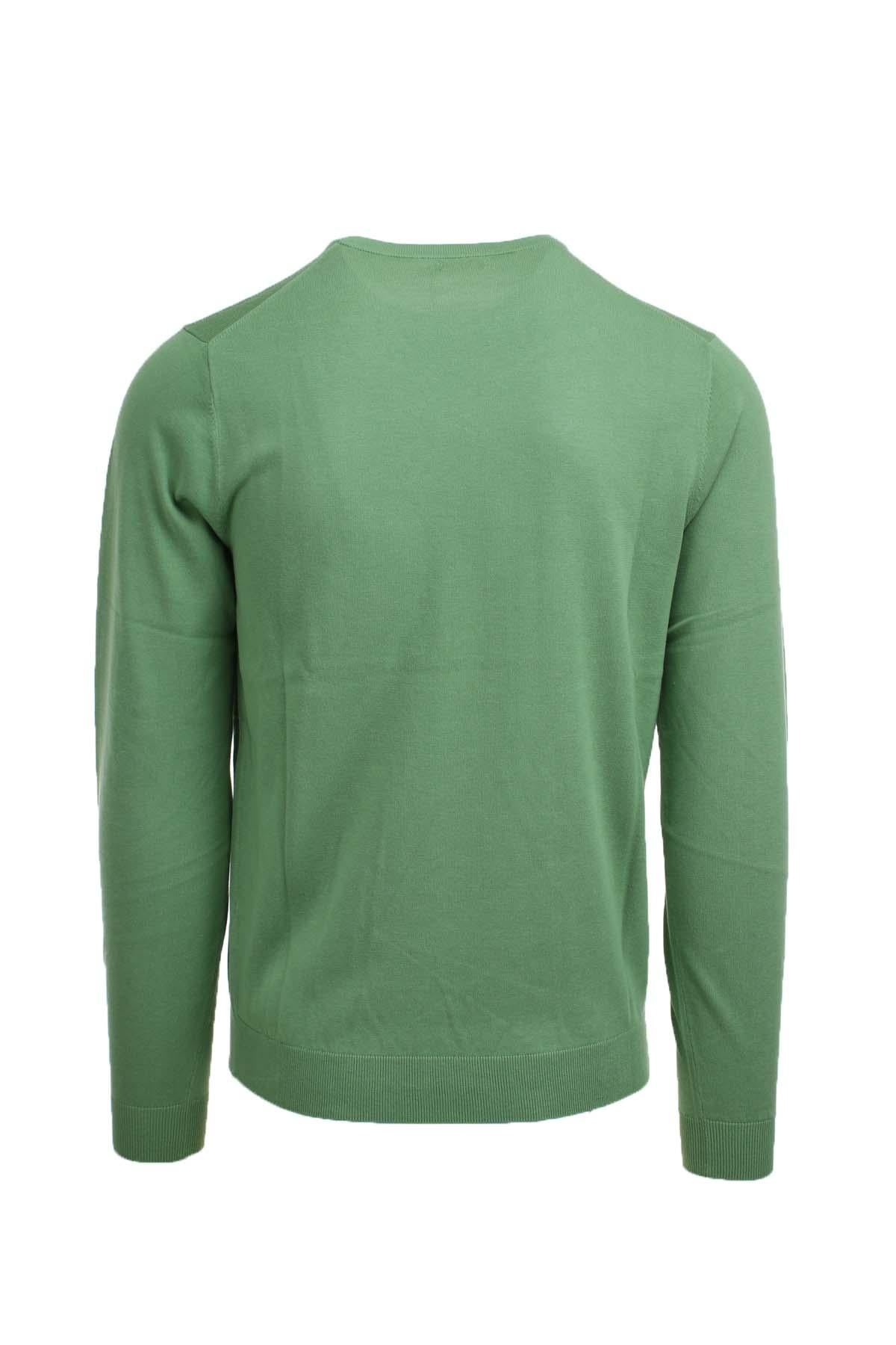 Maglia pullover girocollo in filo di cotone 