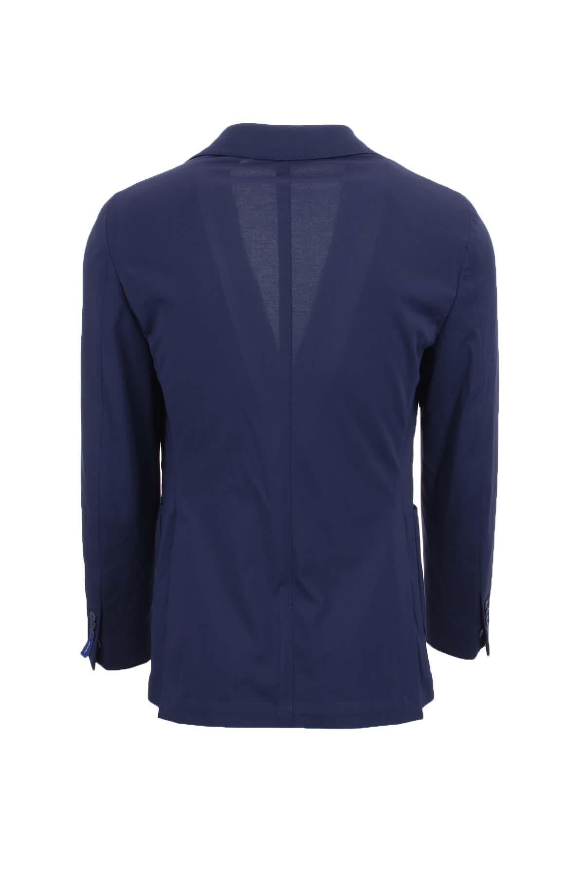 Giacca monopetto sfoderata in tessuto stretch 