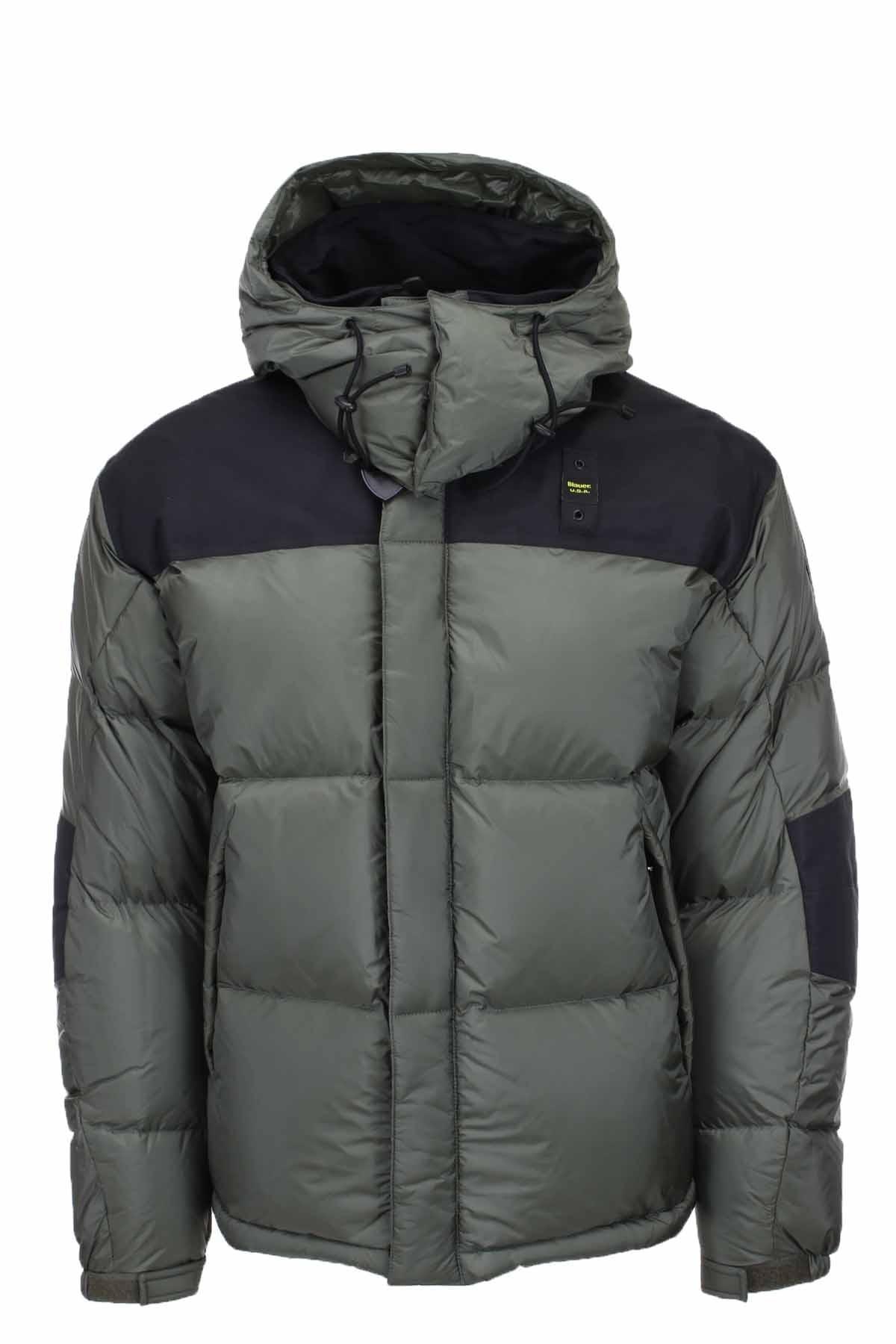 Piumino oversize bicolore 
