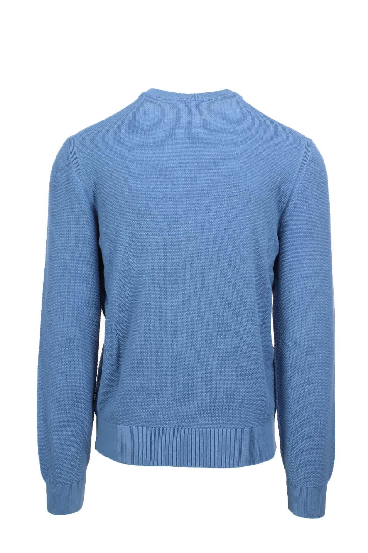 Maglione in cotone lavorato grana riso 