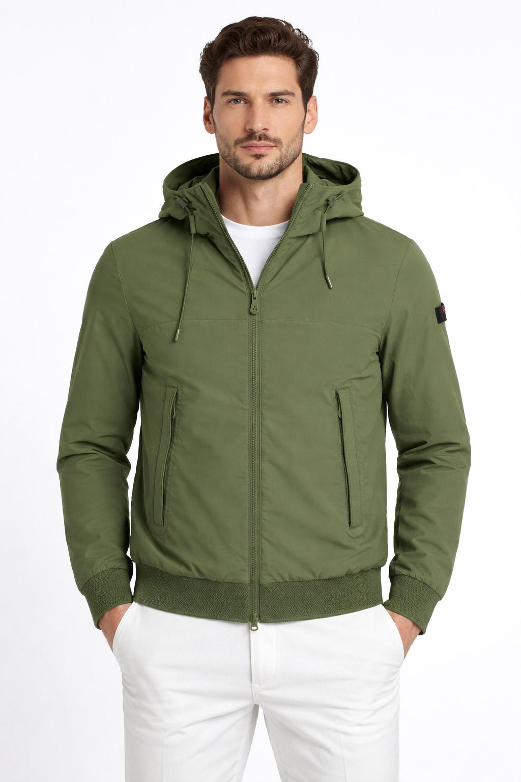 Giubbino Uomo Nylon Stretch Cappuccio 