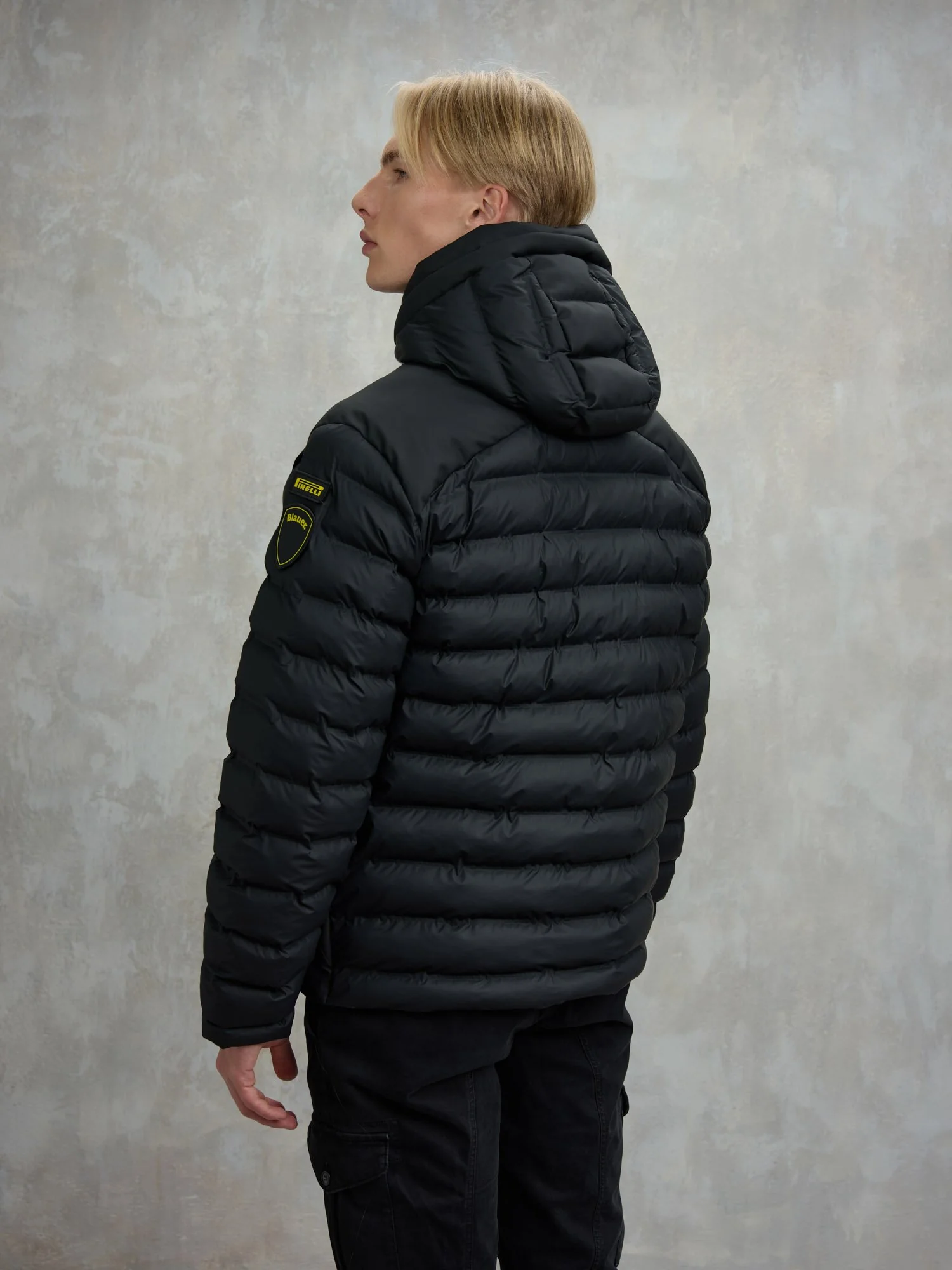 Piumino con cappuccio BLAUER X PIRELLI 