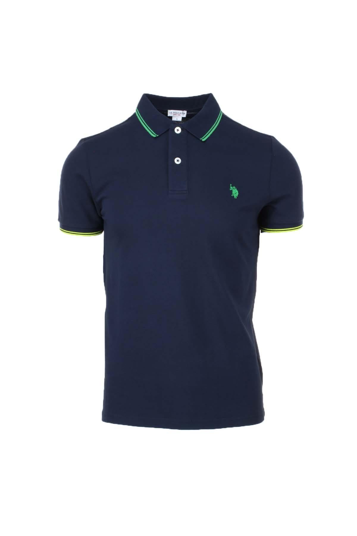 Polo mezza manica con profili in contrasto 