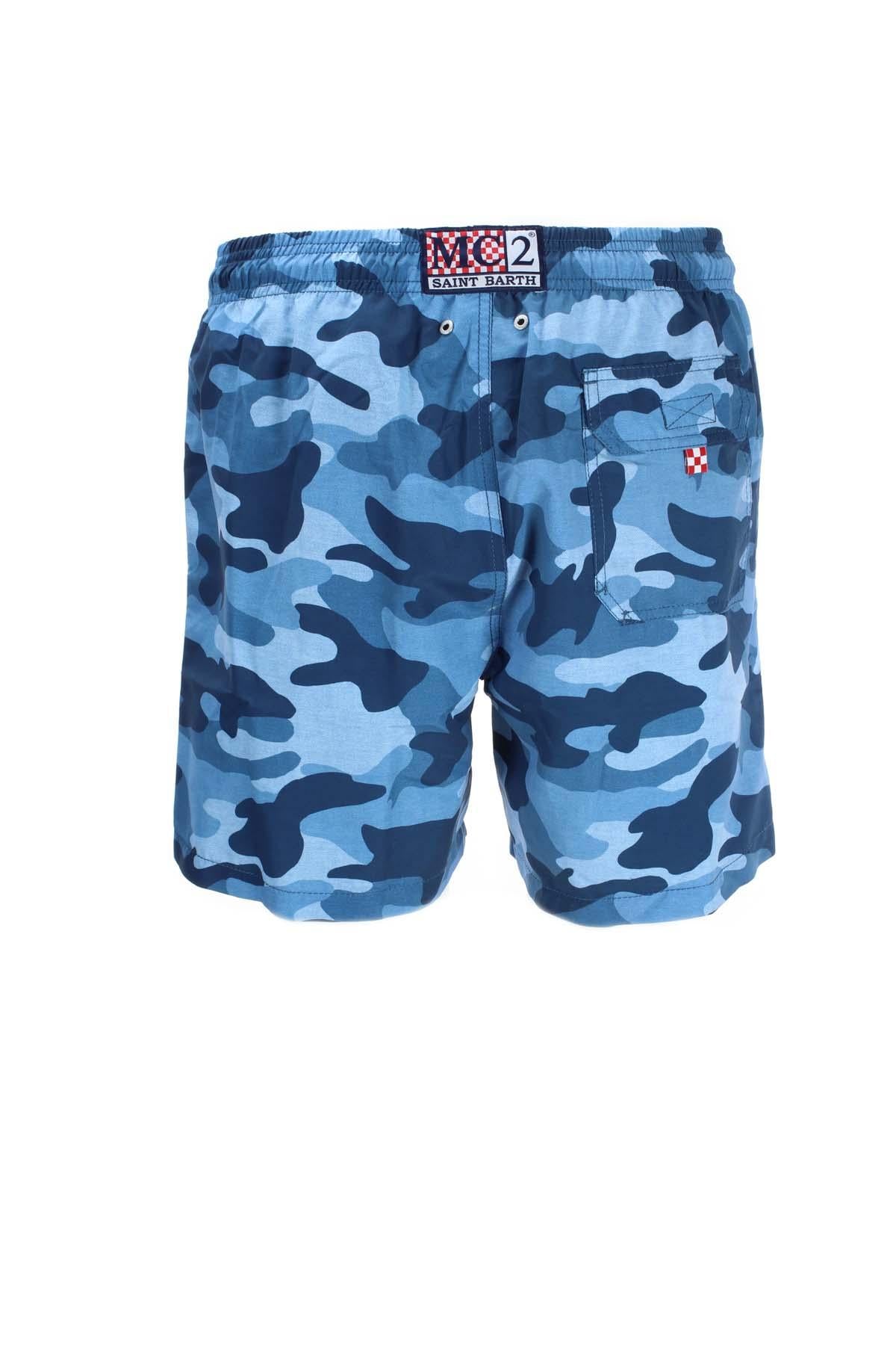 Costume boxer mare fantasia camouflage denim 