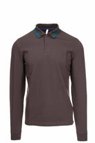 Polo manica lunga in piquet con toppe 
