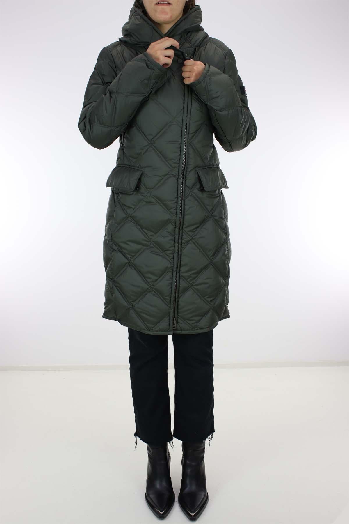 Piumino lungo donna con trapunta a rombi Peuterey Proxie 