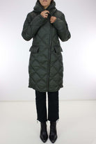 Piumino lungo donna con trapunta a rombi Peuterey Proxie 