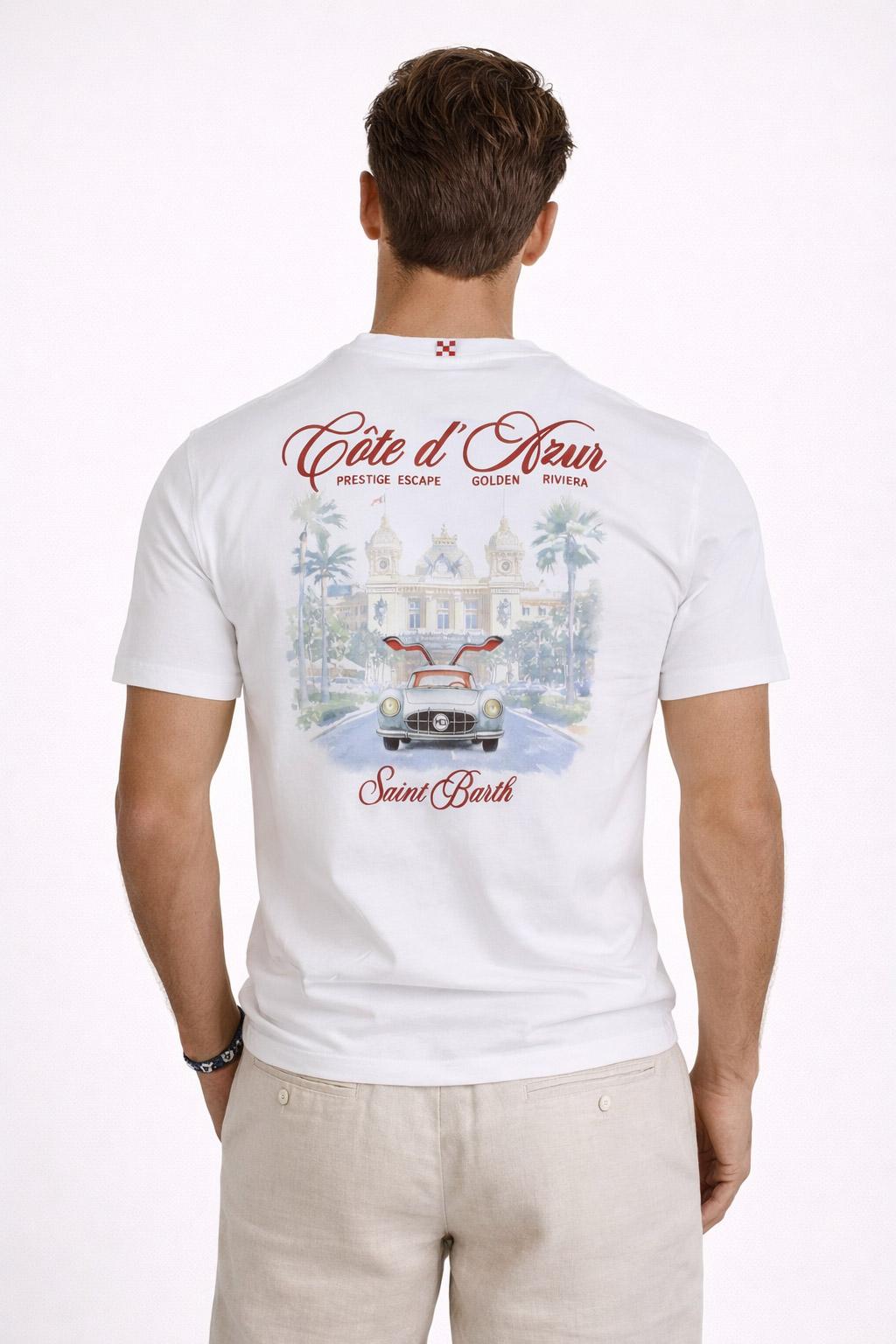 T-Shirt Uomo Cotone Maxi Stampa Retro 