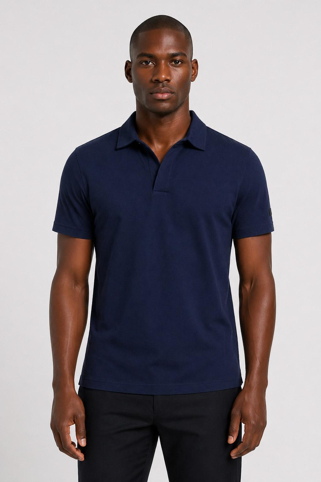Polo Uomo in Cotone Senza Bottoni 