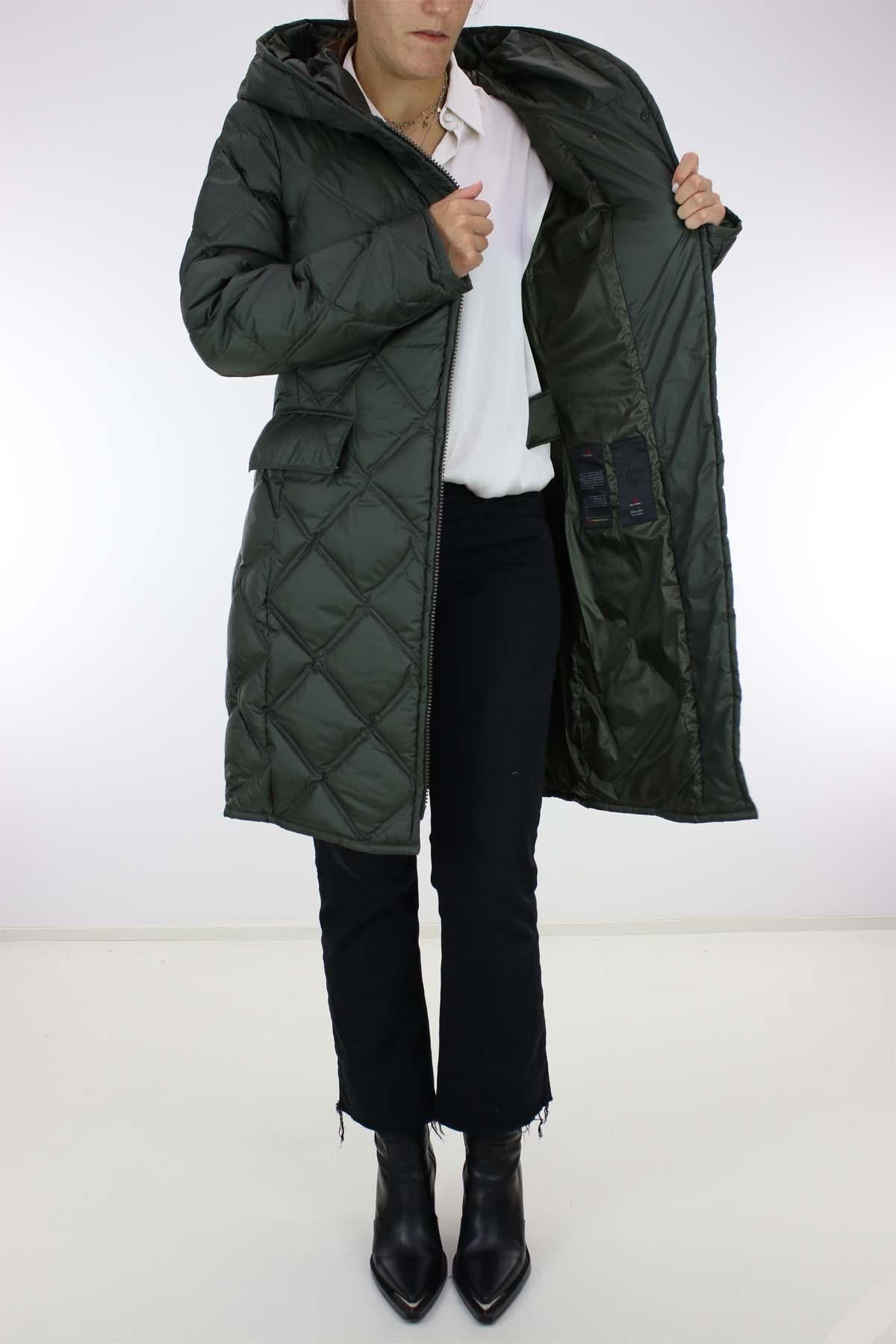 Piumino lungo donna con trapunta a rombi Peuterey Proxie 