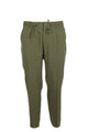 Pantaloni in misto lino con elastico e coulisse