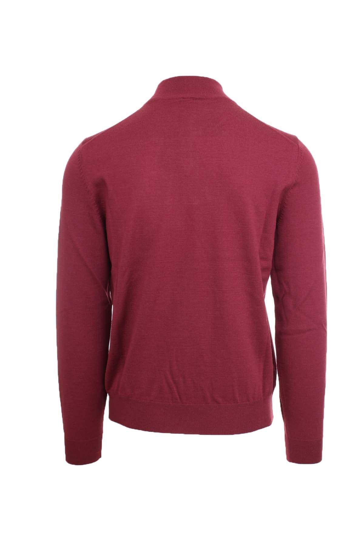 Maglia lupo zip in lana 