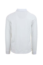 Polo manica lunga in piquet di cotone con logo 