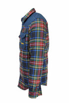 Giacca camicia over imbottita a quadri tartan 