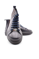 Scarpe stringate alte in pelle 