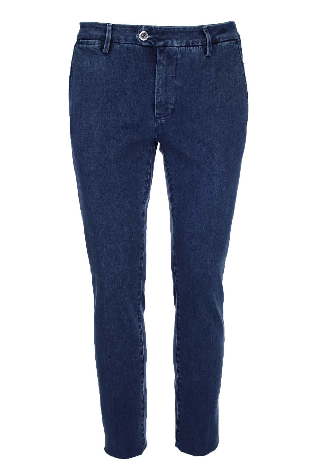 Pantalone chino tasche america in denim 