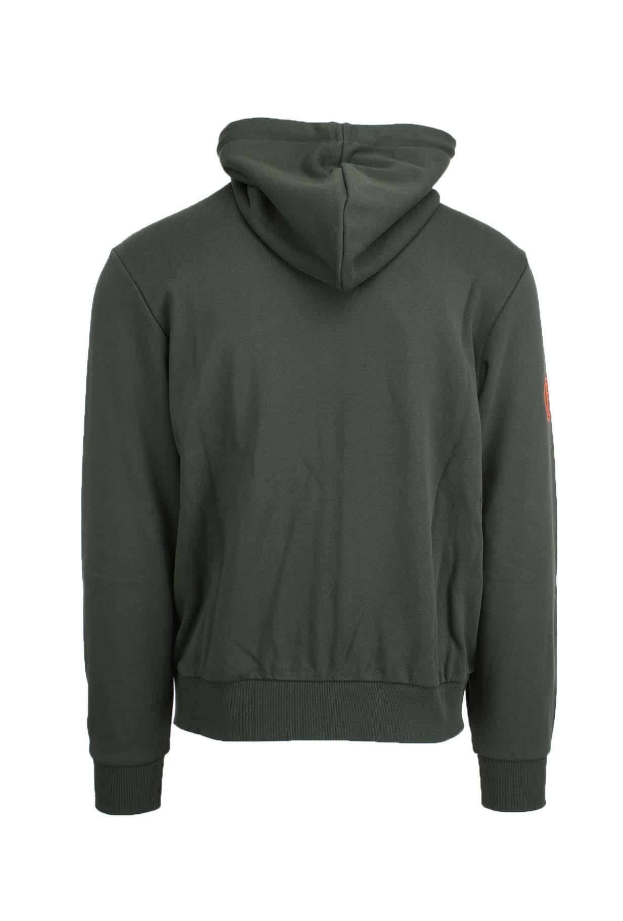 felpa cardigan zip con cappuccio 