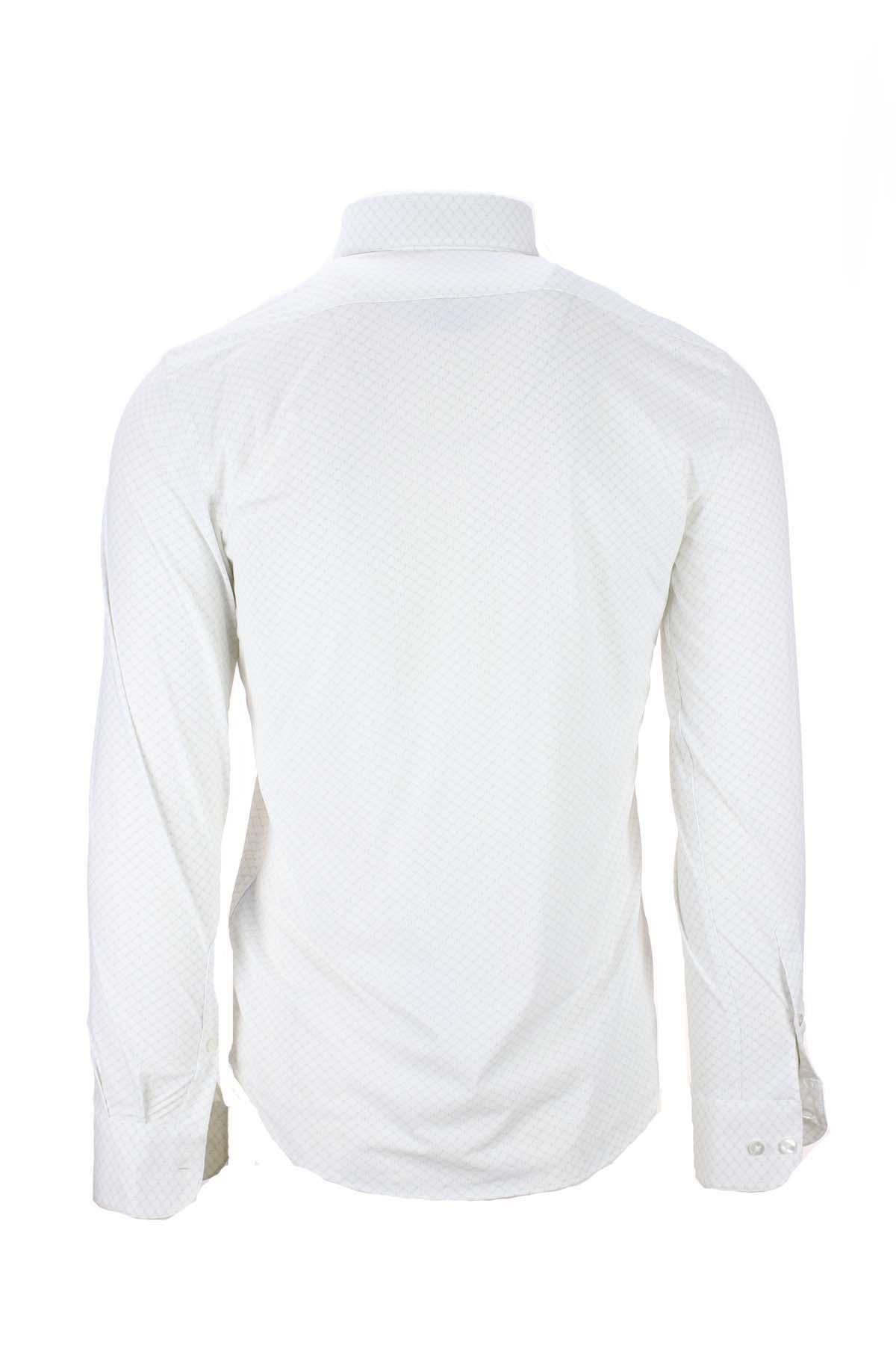Camicia in tessuto tecnico micro fantasia 