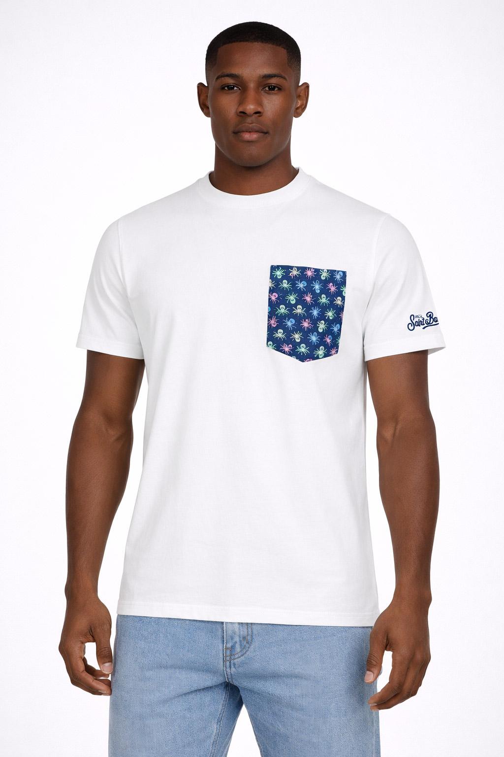 T-Shirt Uomo Taschino Polipi Multicolor 