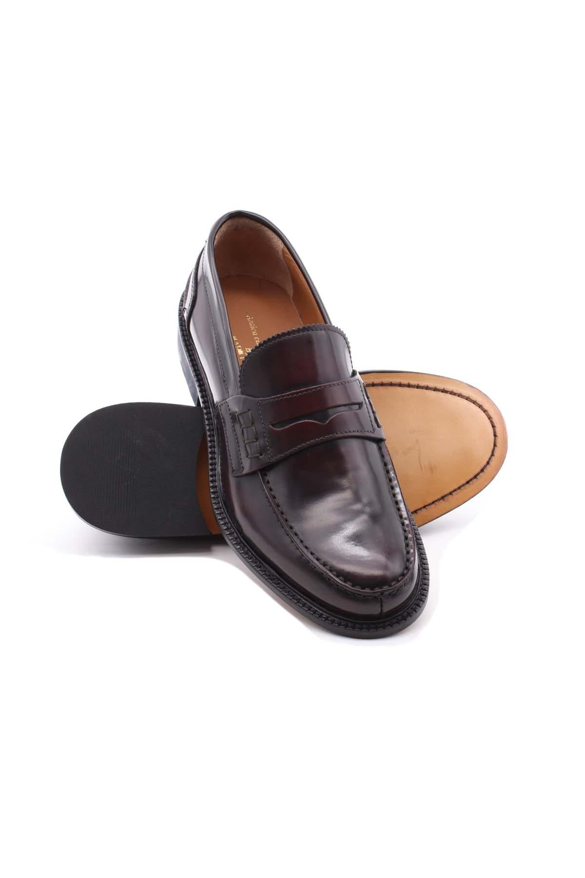 Mocassini College con suola in cuoio 