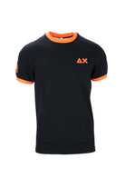T-shirt mezza manica in cotone piquet dettagli fluo 