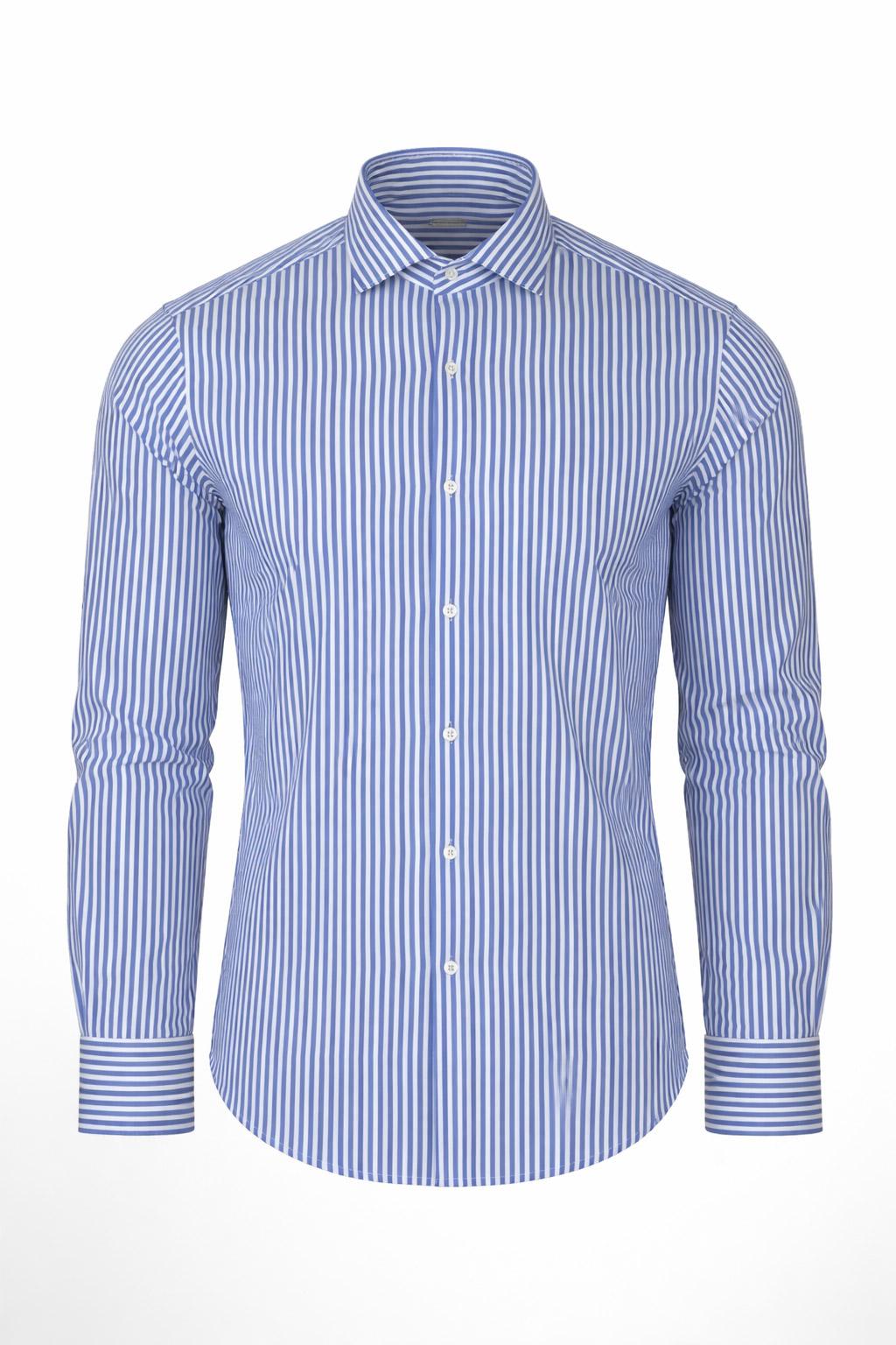 Camicia Uomo a Righe in Cotone Stretch 