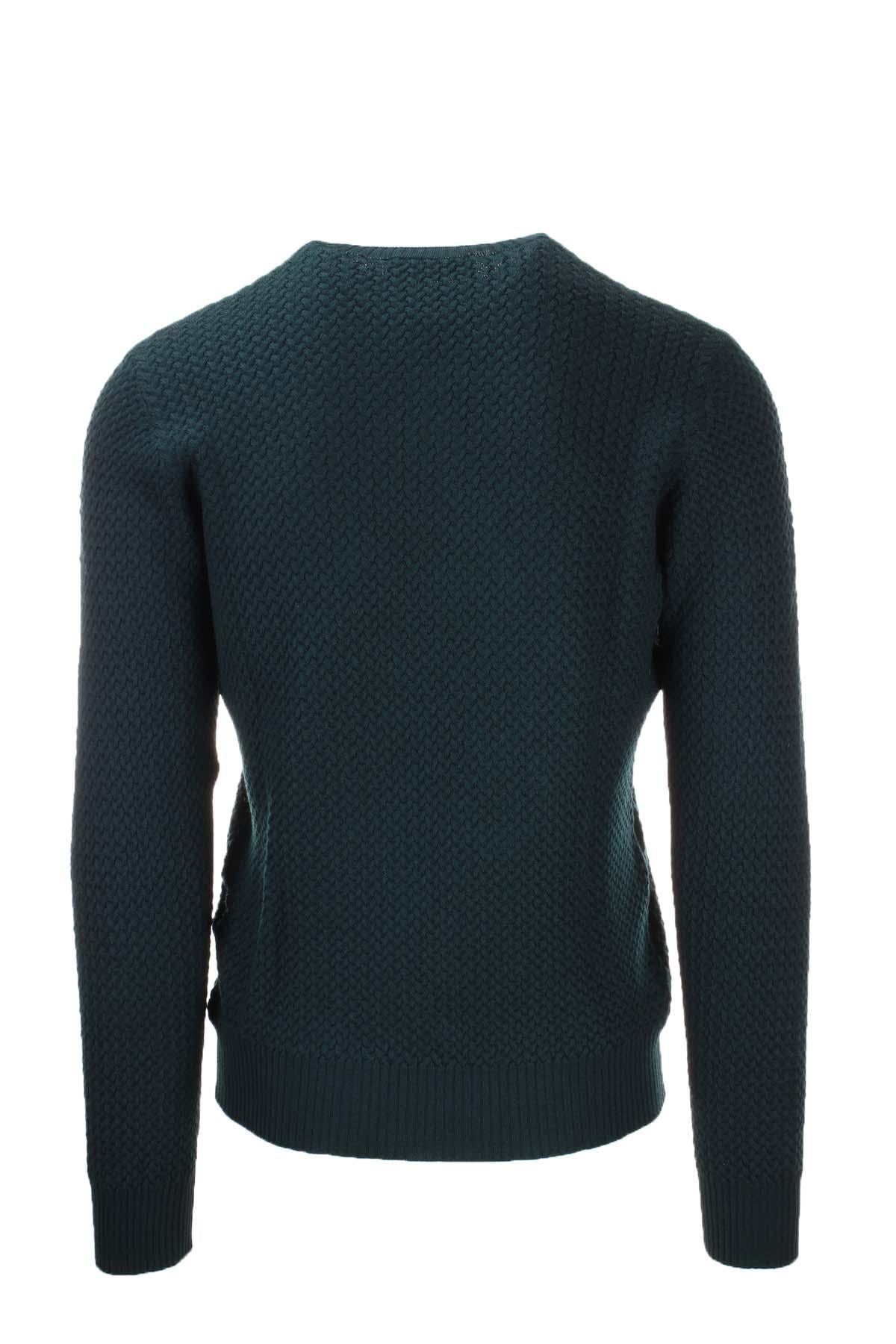 Pullover girocollo microtrecce 