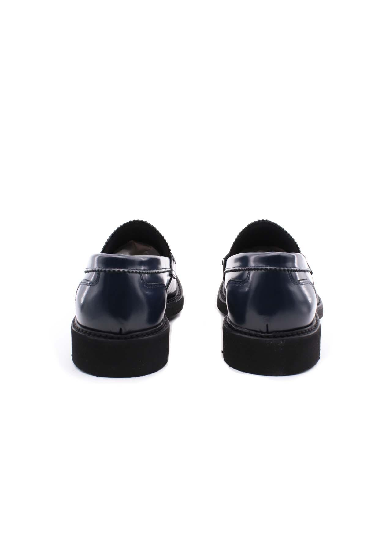 Mocassini college suola in gomma 