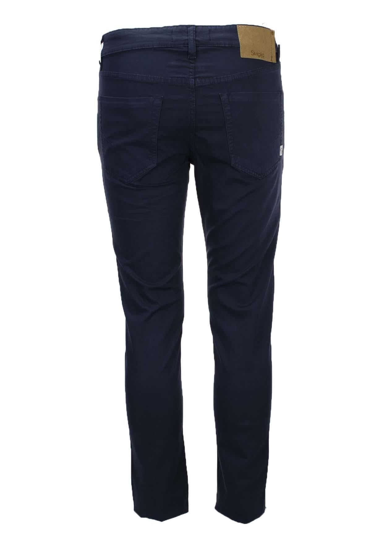 Pantalone 5 tasche in cotone lino 