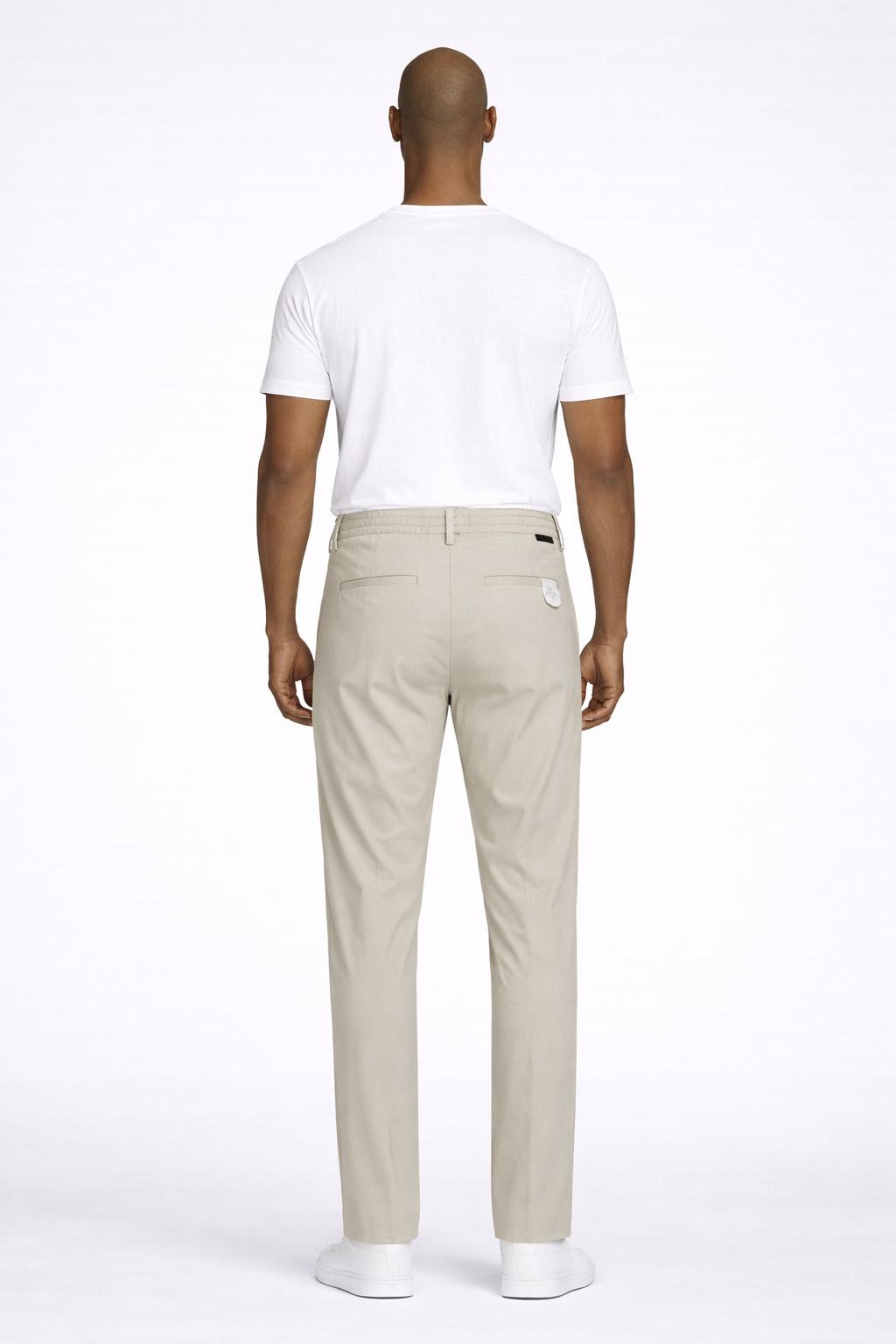 Pantalone Chino Uomo in Jersey con Elastico 