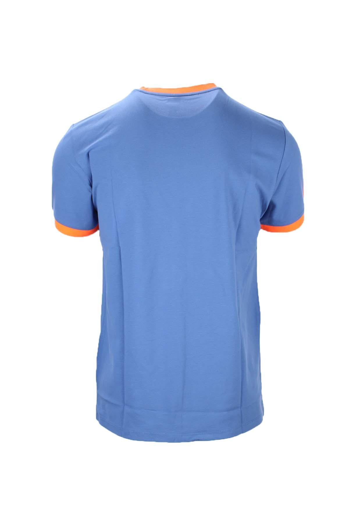 T-shirt mezza manica in cotone piquet dettagli fluo 