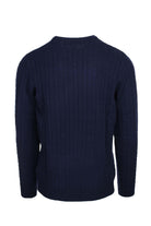 Maglia girocollo in lana a trecce 