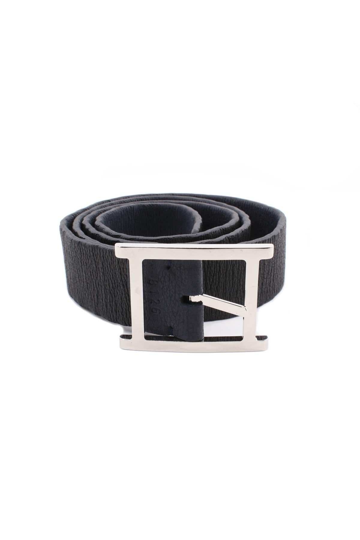 Cintura in pelle elasticizzata double face 