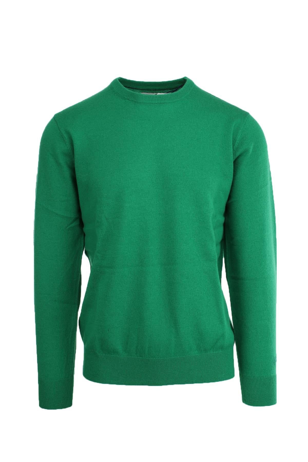 Maglia girocollo uomo in lana unito 