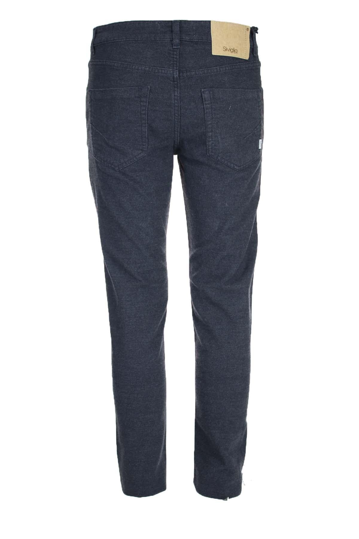 Pantalone 5 tasche micropuntinato stretch 