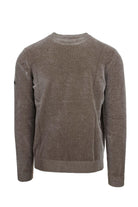 Maglia girocollo in ciniglia. 