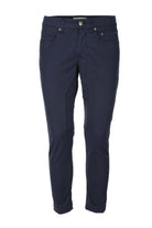 Pantalone 5 tasche in raso di cotone 